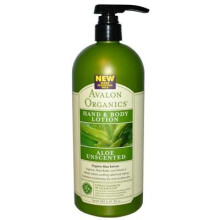 Lotion pour les mains et le corps - Aloe Inodore par Avalon Organics - 32 Oz
