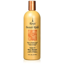 Rinju Beauté Réelle Body & Hand Cream - Non-Greasy for Women & Men - 16 Oz Shea Butter for Dry Skin
