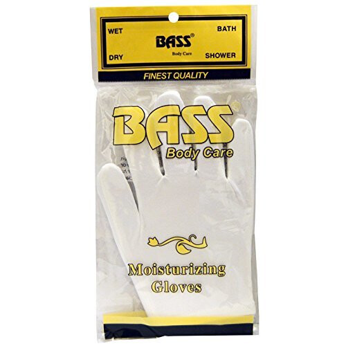 Bass Brushes Moisturizing Gloves White 1 Pair