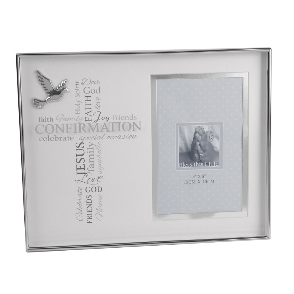 Juliana Nickel Plated Photo Frame 4x6 Confirmation