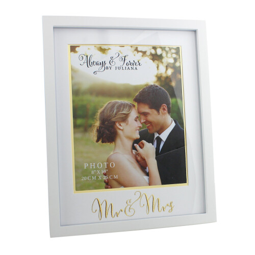 WIDDOP and Co. Always And Forever MDF Frame With Gold Words 'Mr. And Mrs.' 8x10