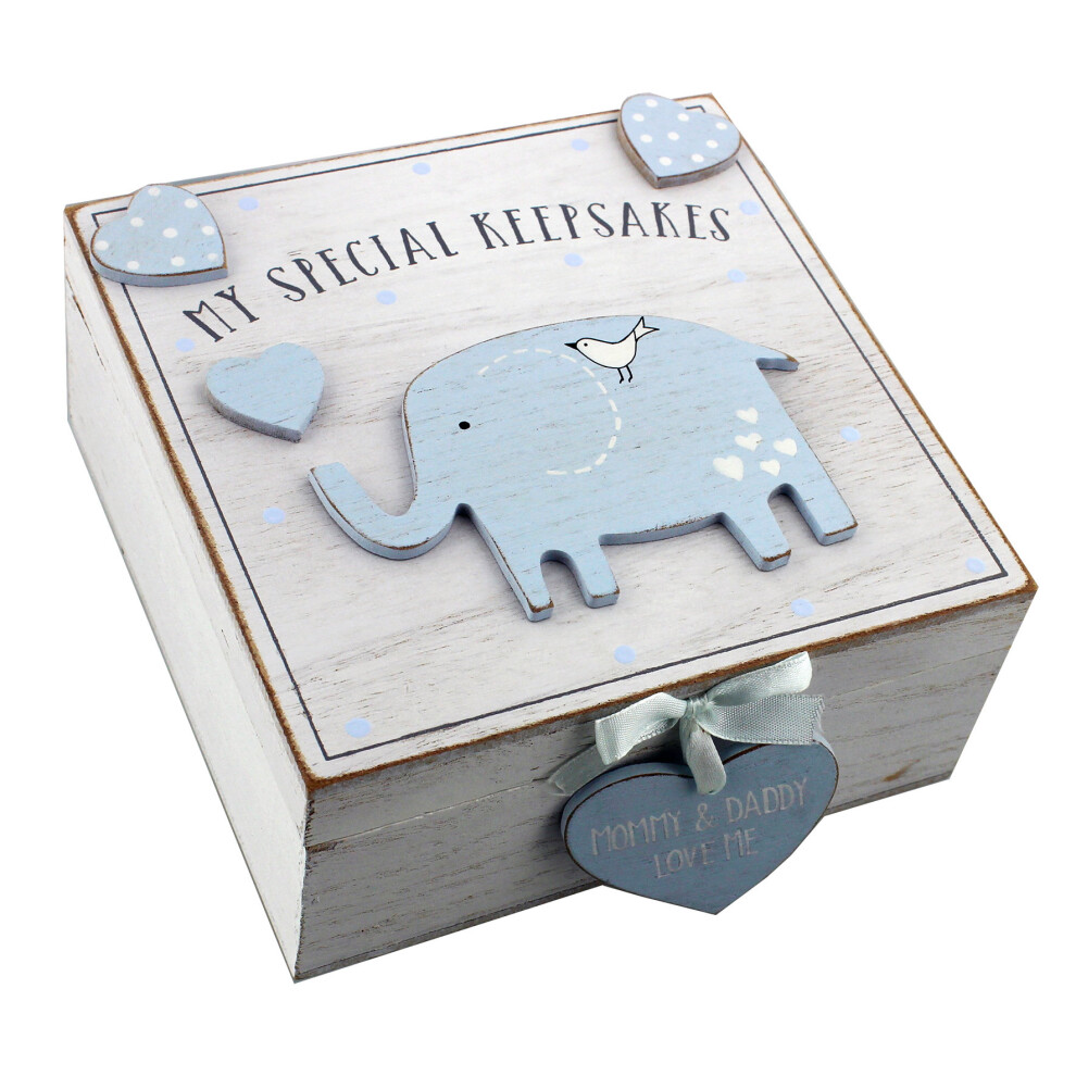 Petit Cheri' MDF My Special Keepsake Box 16cm x 16cm Blue