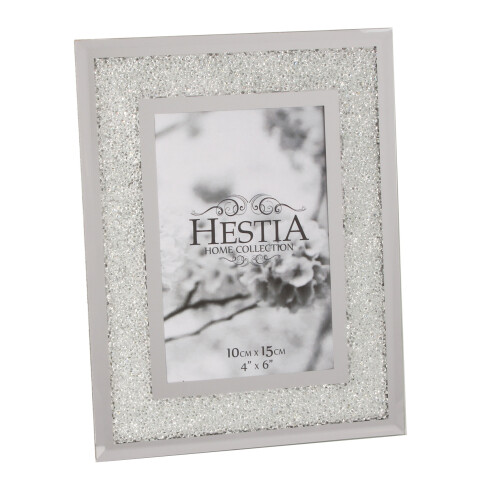 WIDDOP and Co. Hestia Photo Frame Crystal Edge With Silver Border 4x6