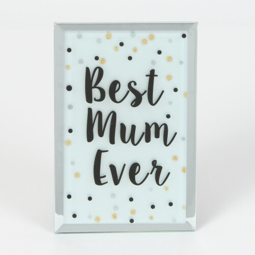 WIDDOP and Co. Celebration Glass Plaque - Best Mum Ever