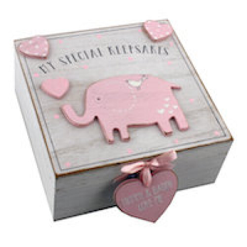 WIDDOP and Co. Petit Cheri' MDF My Special Keepsake Box 16cm x 16cm Pink
