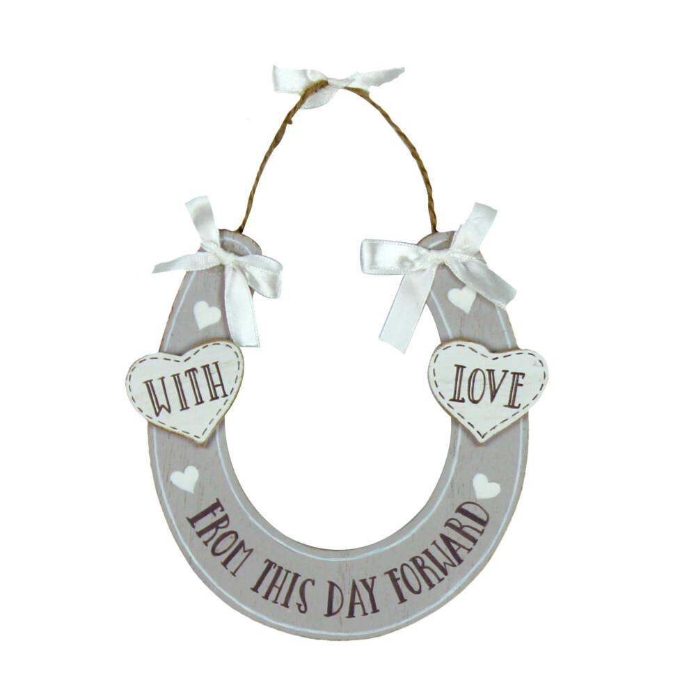 Love Story MDF Horseshoe 'From This Day Forward'