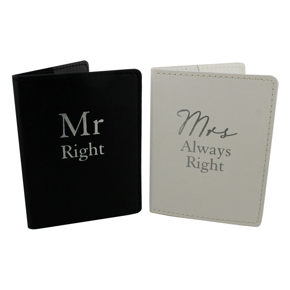 Amore Set 2 Passport Holders Mr. Right And Mrs. Always Right