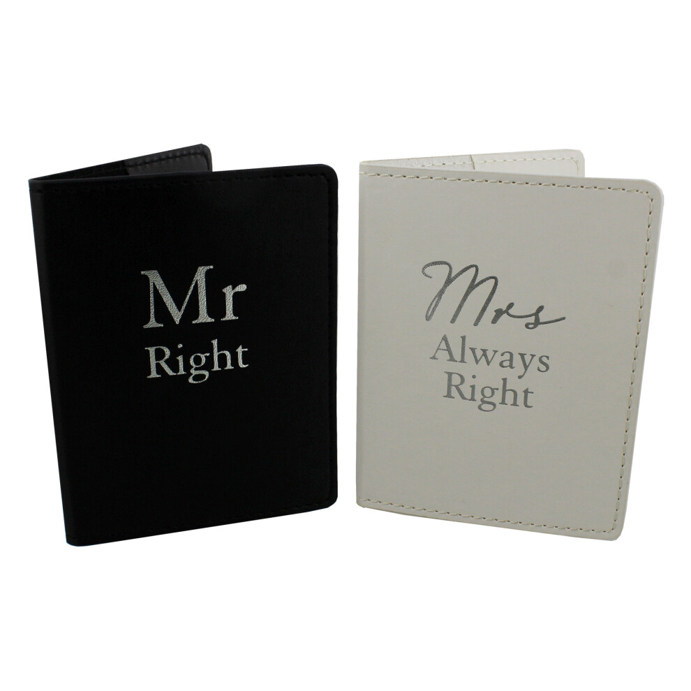 Widdop And Co. Amore Set 2 Passport Holders Mr. Right And Mrs. Always Right