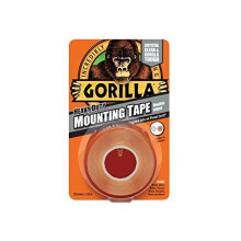 Gorilla Glue 3044101 Heavy-Duty Double Sided Mounting Tape, 25.4 mm x 1.52 m