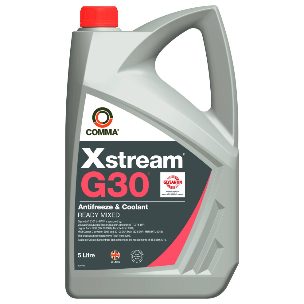 Comma XSM5L 5L Xstream G30 Antifreeze and Coolant Ready Mixed