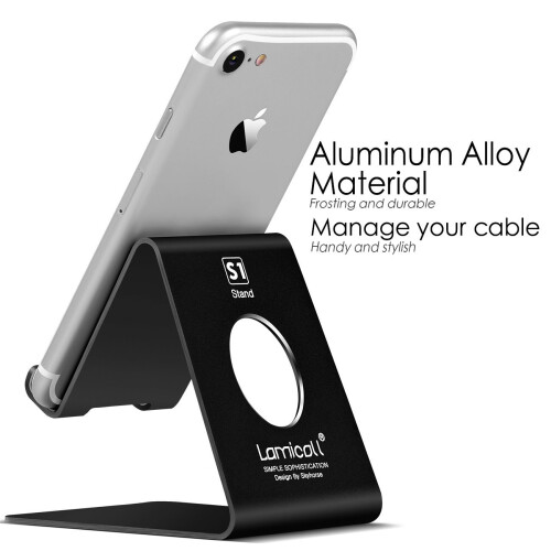 Phone Stand, Lamicall iPhone Dock Universal iPhone Stand, Cradle, Holder - Black 1