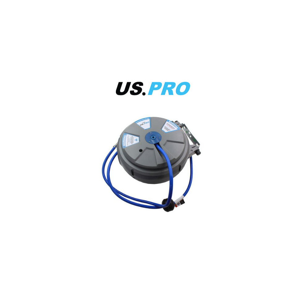 US PRO 15 Meter Wall Mounted Retractable Air Hose Reel 8183