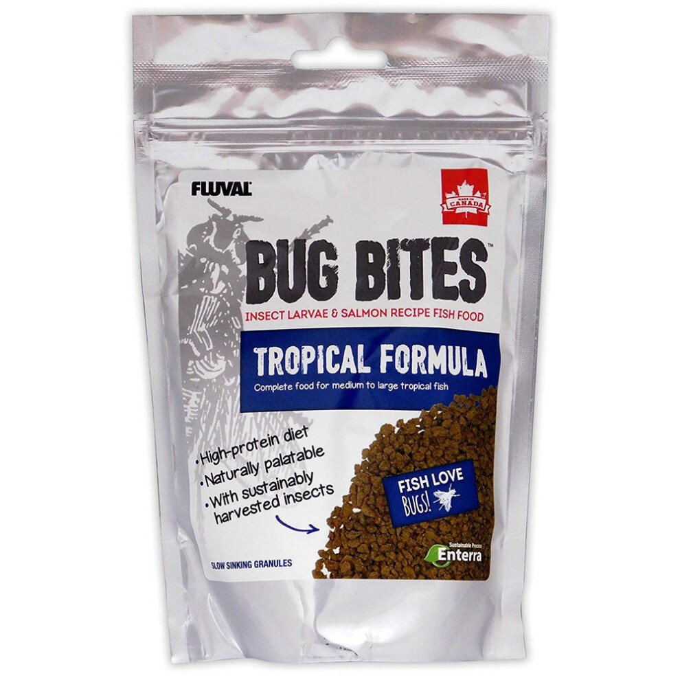 Fluval Bug Bites Insect Formula Fish Food Tropical Granules 125g