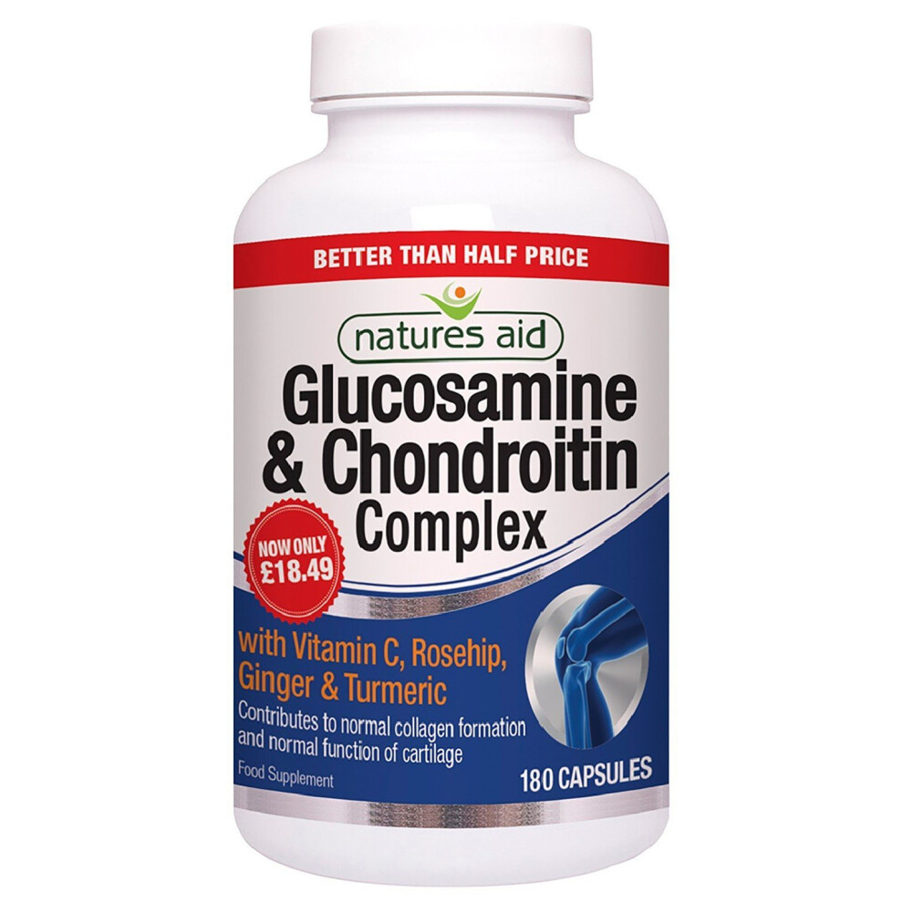 Natures Aid Glucosamine and Chondroitin Complex, 180 Capsules