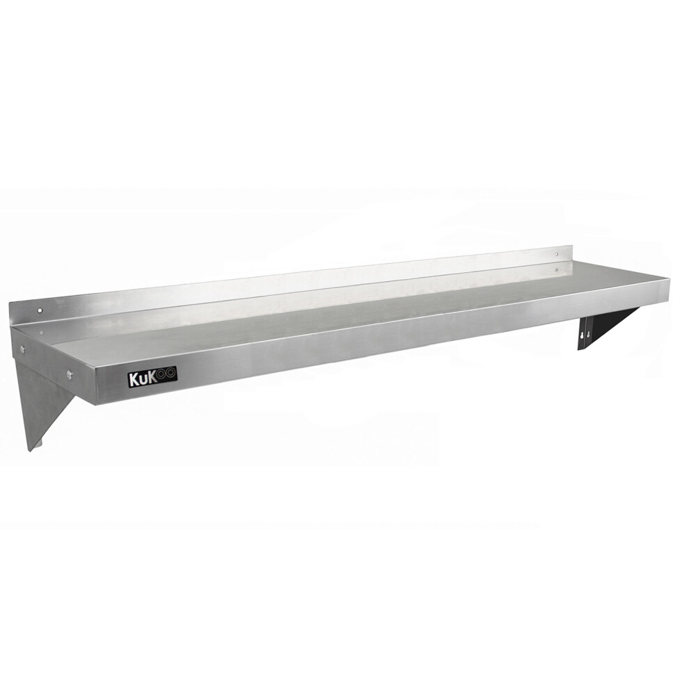 (1500mm) Stainless Steel Shelves Kitchen Wall Shelf Catering & Free Microfiber Cloths