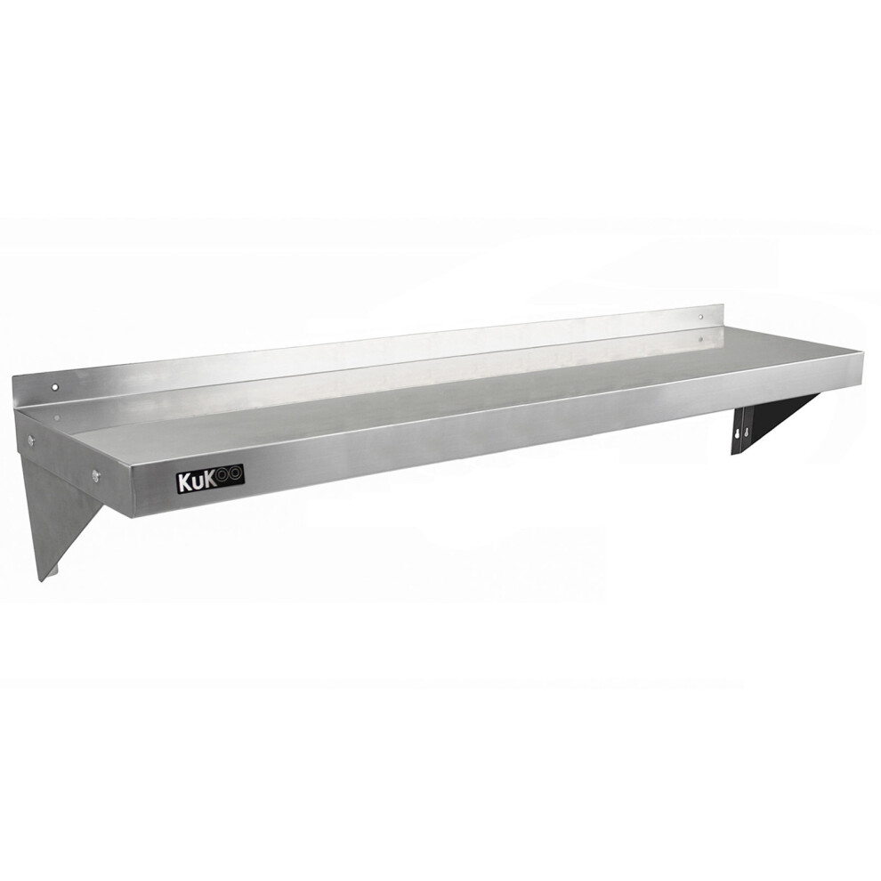 (1400mm) Stainless Steel Shelves Kitchen Wall Shelf Catering & Free Microfiber Cloths