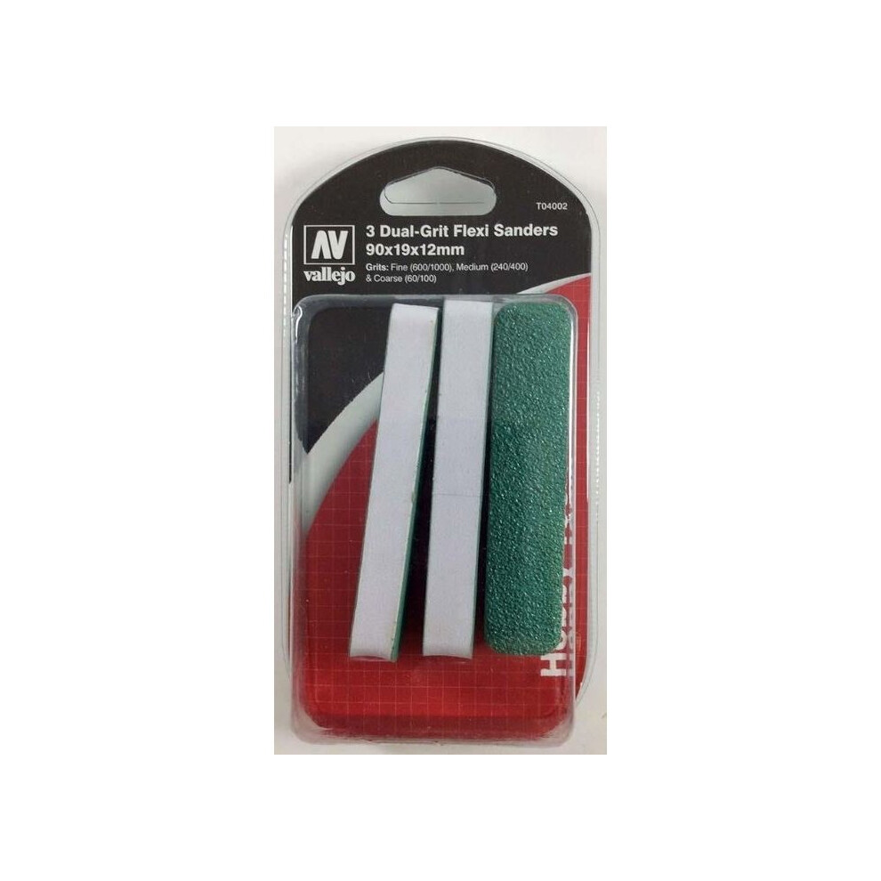 VALT04002 - AV Vallejo Tools - Flexisander Dual Grit x3 (90x19x12mm)