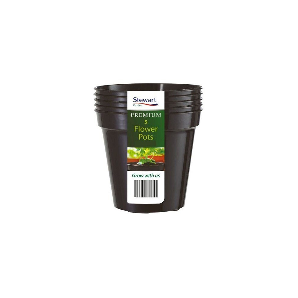 Stewart Garden 3 Flower Pots - 15cm - Black (4833005)