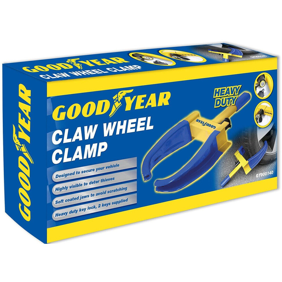 Goodyear Heavy Duty Car Wheel Clamp Vehicle Anti-Theft Unbreakable Security Tool