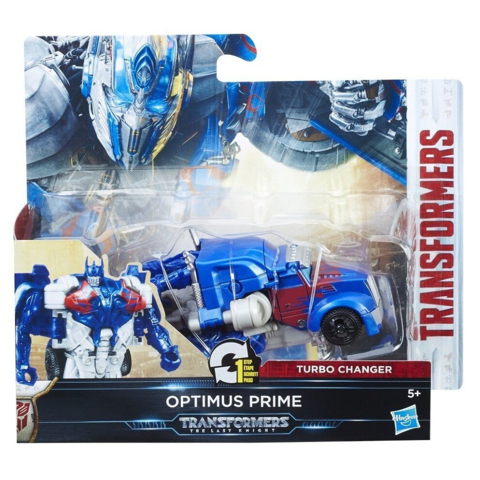 Transformers The Last Knight 1-Step Turbo Changer Cyberfire Optimus Prime Figure