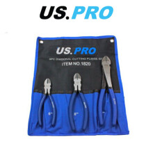US PRO 3pc Diagonal Side Cutting Plier Set 6", 8", 10" 1820