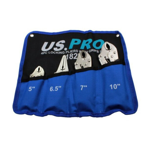 us pro US PRO Locking Pliers 4pc Mole Grips Adjustable Wrench Pliers 2