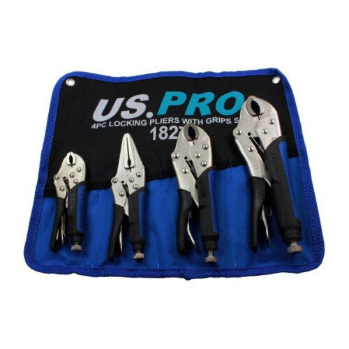 us pro US PRO Locking Pliers 4pc Mole Grips Adjustable Wrench Pliers