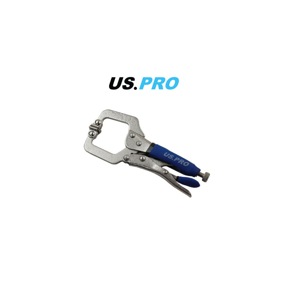 US PRO 150mm LOCKING C CLAMP with Swivel Contact Pads Mole Vice Grip