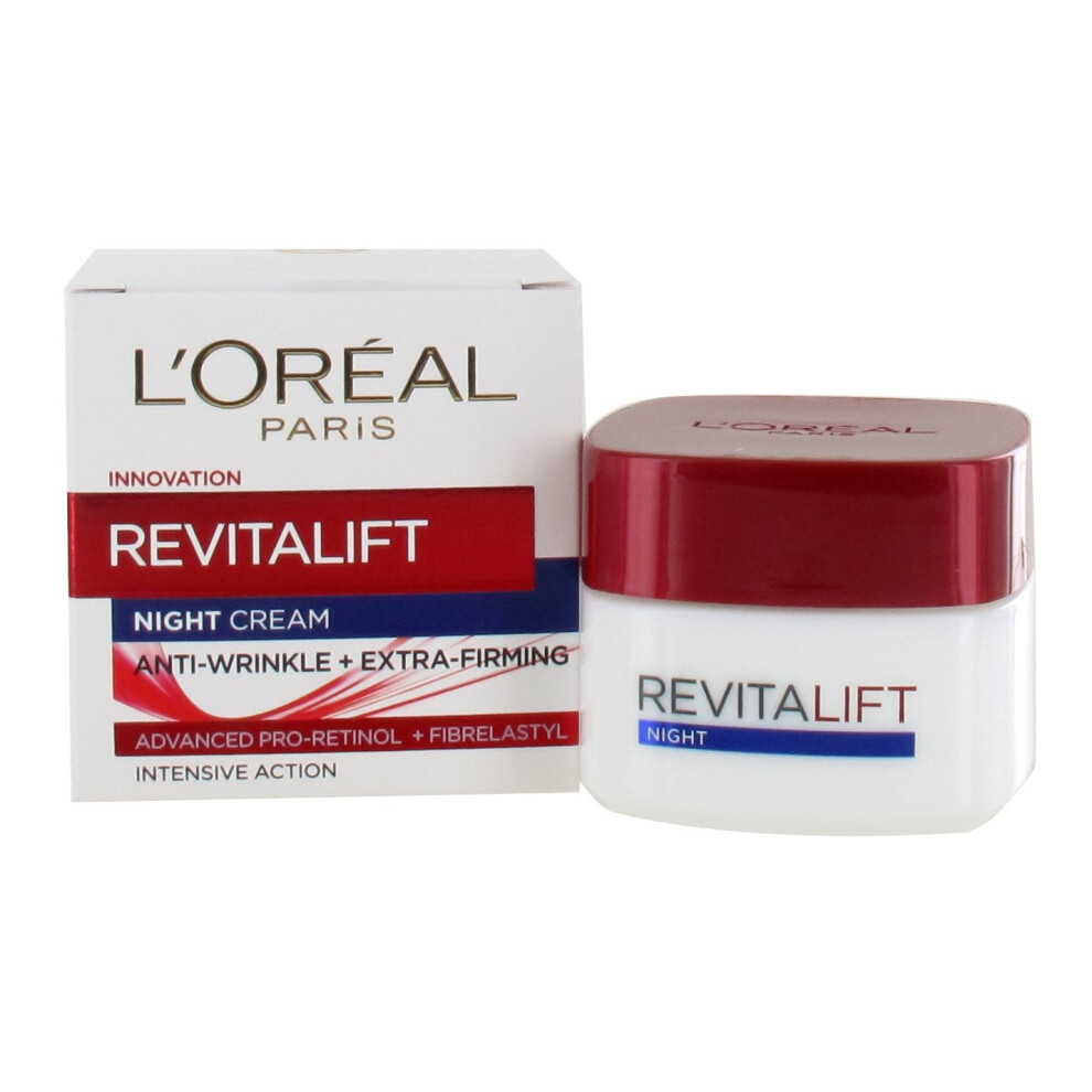 L'Oreal Revitalift Night Face Cream with Pro-Retinol A + Elasti-Flex, Anti-Wrinkle & Extra Firming 50ml
