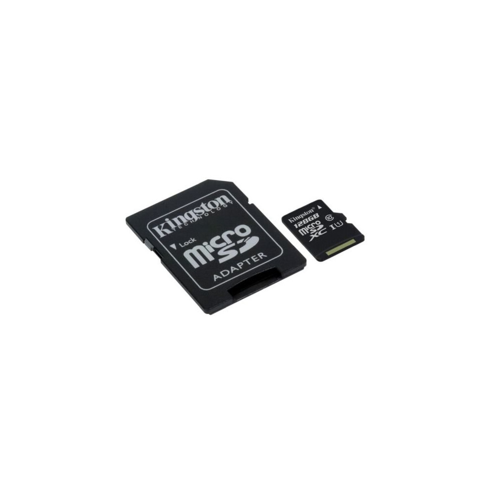 Kingston 128GB Canvas Select Micro SDXC Card with SD Adapter, Class 10