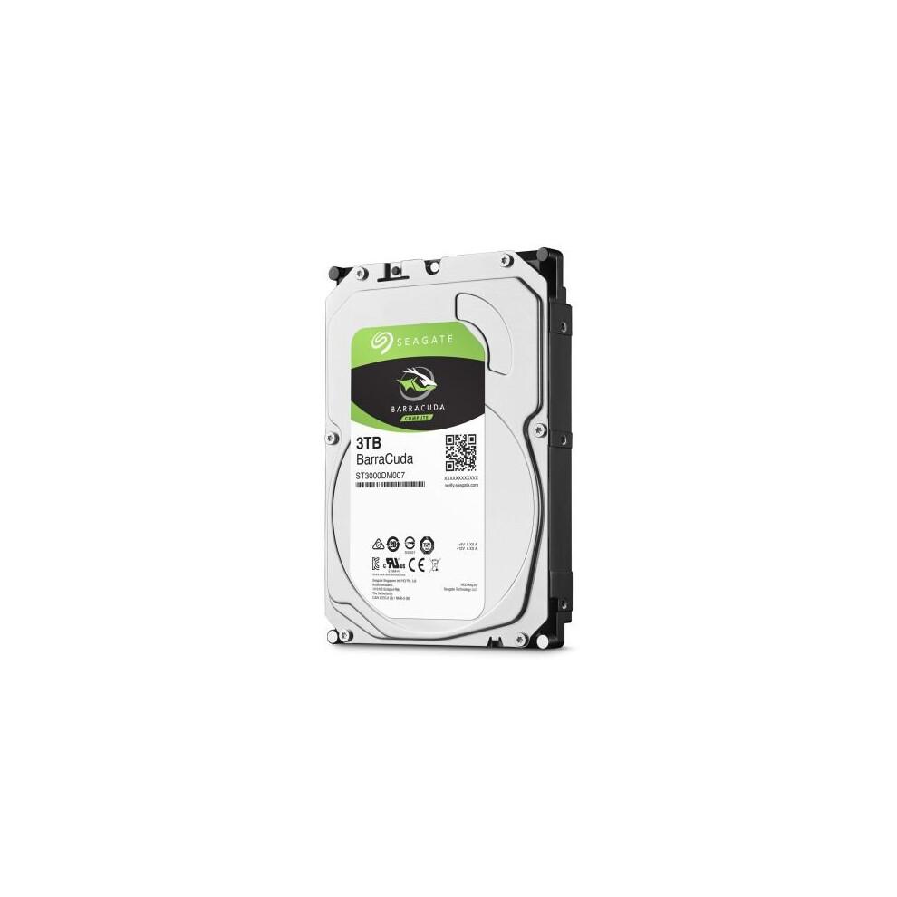 Seagate 3.5", 3TB, SATA3, BarraCuda Hard Drive, 5400RPM, 256MB Cache