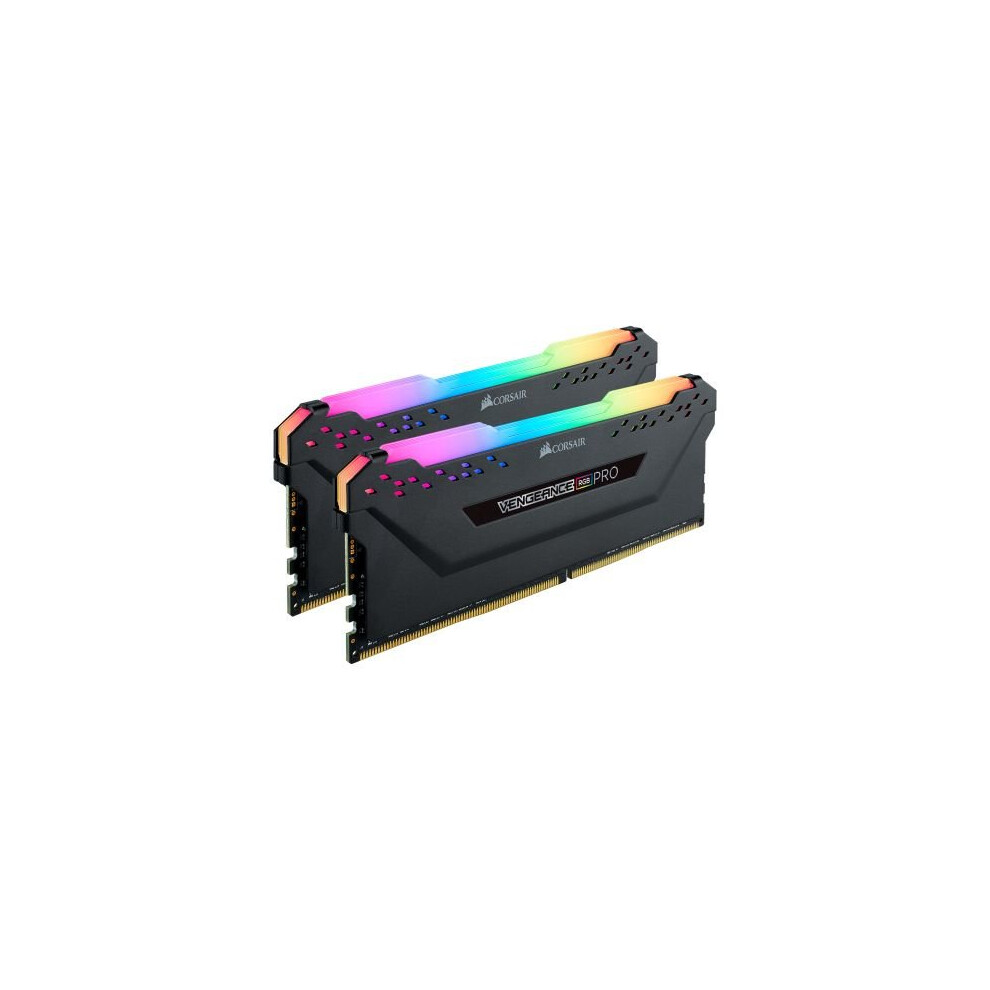 Corsair Vengeance RGB Pro 16GB Memory Kit (2 x 8GB), DDR4, 3200MHz (PC4-25600), CL16, XMP 2.0, Black