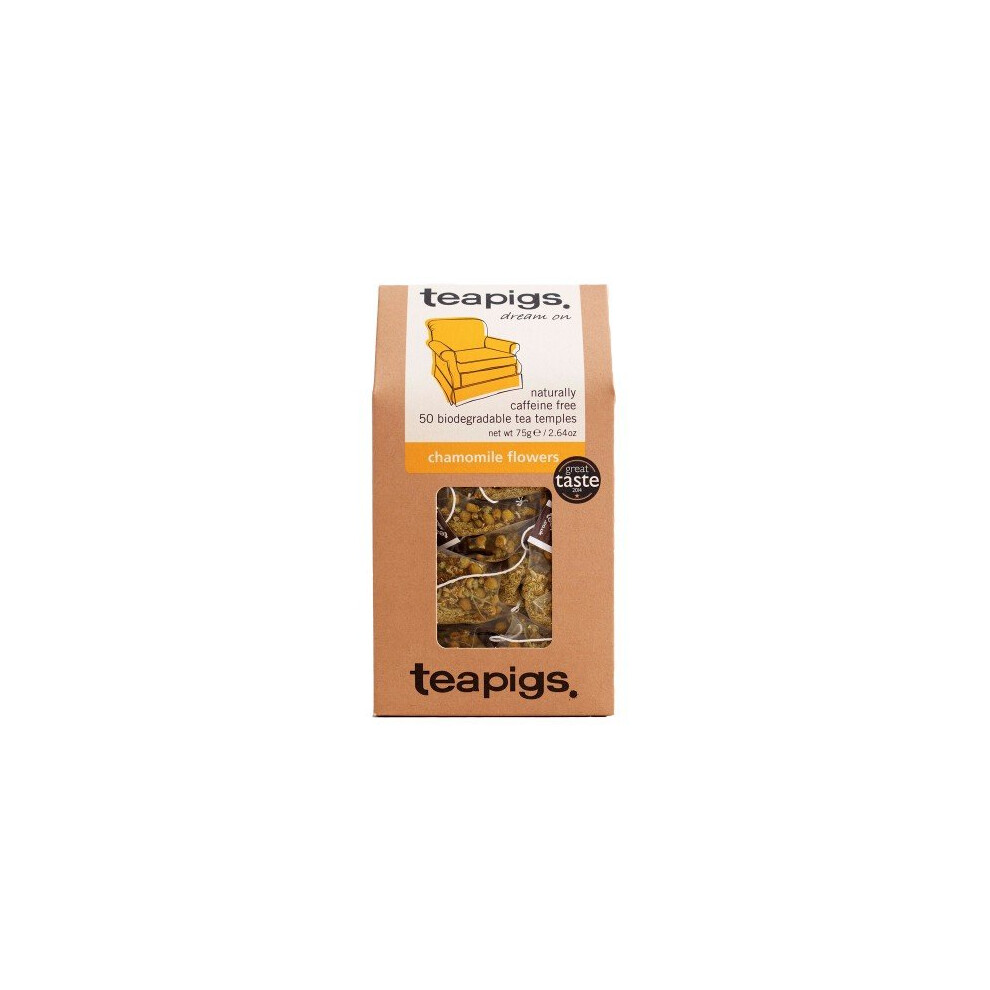 teapigs Chamomile Flowers Caffeine Free Herbal Tea, 50 Tea Bags | All Natural, No Nasties, Big Leaves, Big Flavour, Plant-Based Tea Temples, Recyclable Paperboard Pack, 50 Teabag Pack - Image 11