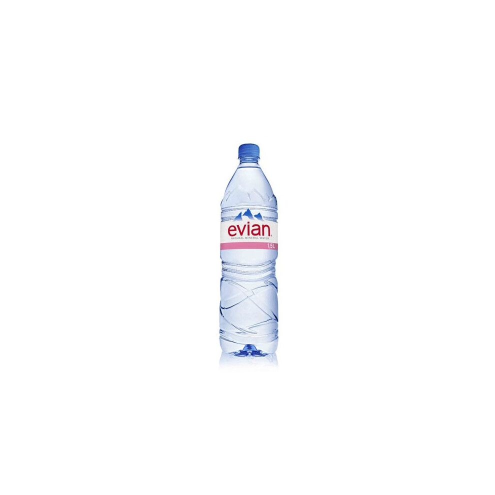 Evian 1.5 Litre Natural Spring Water Bottles (Pack of 8)