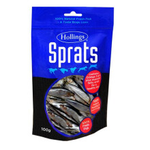 Hollings Sprats for Dogs 100g - Premium Fish Treat for Pets - 5018253112765