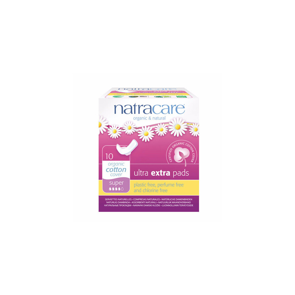 Bodywise Uk Ltd Natracare Ultra Extra Pads With Wings - Super 10S