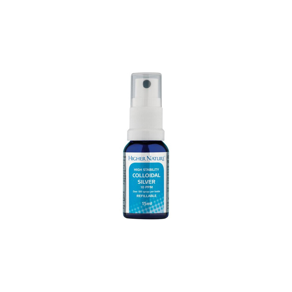 Higher Nature  Colloidal Silver Spray - Refillable 15ml