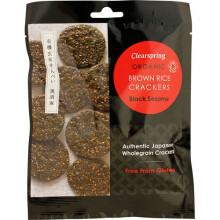 Clearspring Brown Rice Crackers - Black Sesame 40g