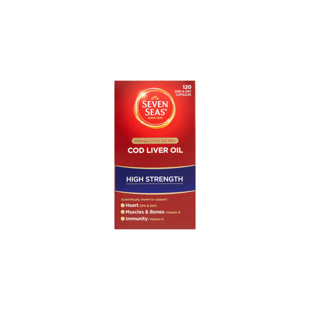 Seven Seas Cod Liver Oil Capsules - High Strength 120s