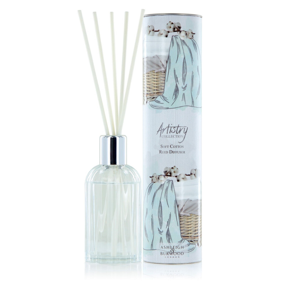 Ashleigh & Burwood Artistry Collection 200ml Reed Diffuser Gift Set Soft Cotton