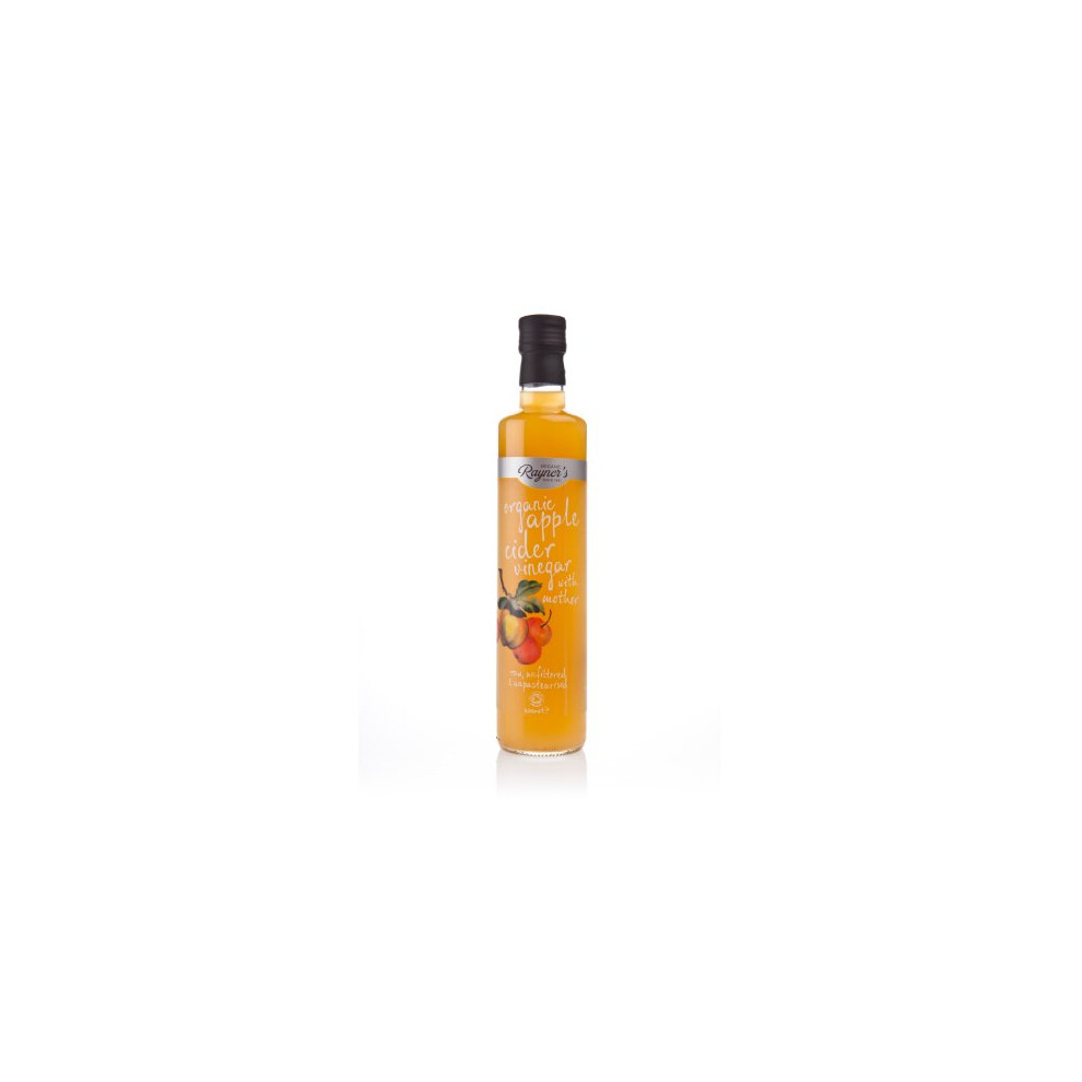 Healthy Food Brands Ltd Rayners Organic Raw Apple Cider Vinegar With Mother - 500Ml, Unfiltered, Dairy-Free, Gluten-Free, Vegan - Barcode 5019998632402