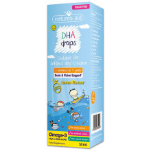 Natures Aid Children's Omega-3 Dha Drops 50ml - Kid-Friendly, Great-Tasting Formula - Barcode 5023652385054
