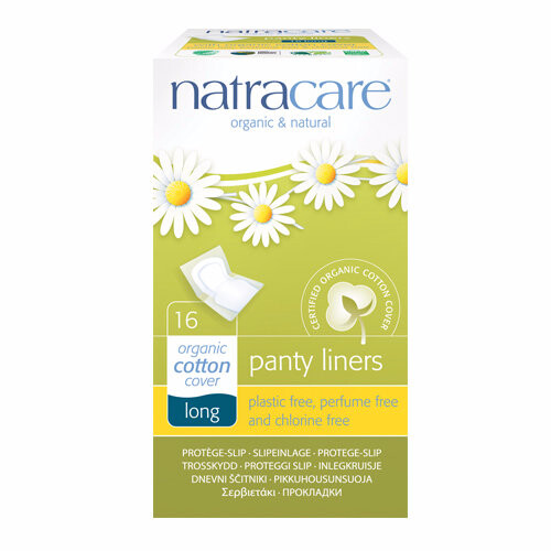 Natracare, Protège-slips, Couverture Coton Bio, Long, 16 Protège-slips