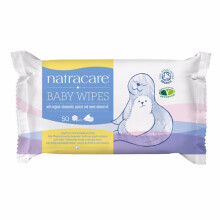 Natracare, Baby-Wischtuch mit Bio-Kamille, Aprikose und Süßmandelöl, 50 Wischtücher