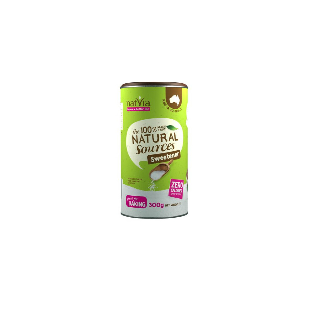 Natvia Uk Ireland Ltd Natvia Sweetener Canister 300G - Stevia-Based Natural Sugar Substitute - 9342985000585