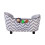 PawHut PawHut Plush Grey Dog Couch | Patterned Pet Sofa 4