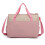 (Pink) 5pc 2-Tone Baby Changing Bag Set | Nappy Bag Set 4
