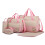 (Pink) 5pc 2-Tone Baby Changing Bag Set | Nappy Bag Set 1