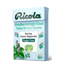 Ricola Sugar-Free Glacier Peppermint Lozenges Box 45g x 20 - Dairy Free, Vegan - 7610700922491