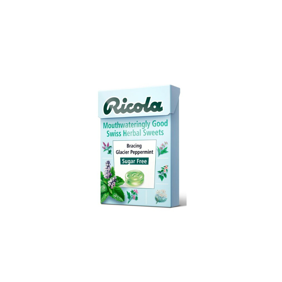 Ricola  Box - Sugar Free Glacier Peppermint 45g x 20